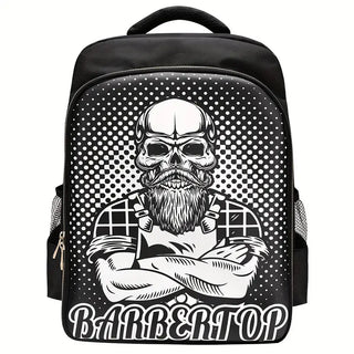 Barber Backpack Skull Black and White - MV hair and beauty