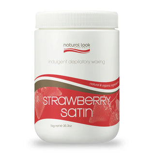 Natural Look Strip Wax Tub Depilatory Strawberry Satin 1Kg - MV hair and beauty