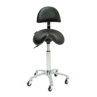 SALON & CO The Hannah Saddle Stool W/Backrest - MV hair and beauty
