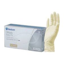 Medicom Vitals | Simple Fit Latex Single use Gloves (Small natural)