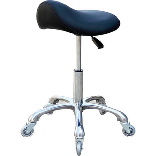 rofessional Saddle Stool with Wheels Ergonomic Swivel Height Adjustable for Clinic Dentist Beauty Salon Tattoo Home Office (Black) - MV hair and beauty