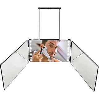 Barber 3-Way Mirror with LED Light - MV hair and beauty