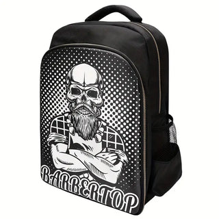 Barber Backpack Skull Black and White - MV hair and beauty