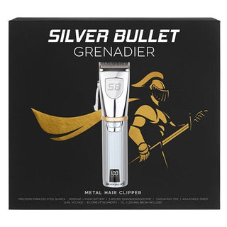 Silver Bullet Grenadier Metal Hair Clipper Silver - MV hair and beauty