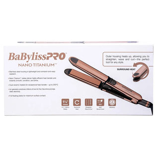 BaBylissPRO Nano Titanium Optima 3000 Stainless Steel Flat Iron/ Straightener 32mm - MV hair and beauty