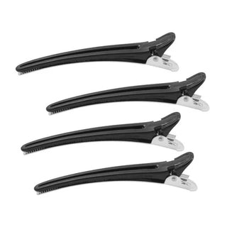999 Regular Nylon/aluminium Sectioning Clips In Tub 36pc - Black - MV hair and beauty