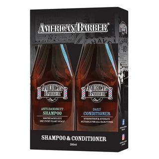 American Barber Anti Dandruff Shampoo & Conditioner 300ml Duo - MV hair and beauty