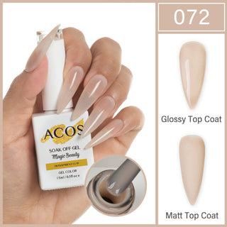 ACOS Magic Beauty Gel Polish Colour TRANSPARENT CLAY (072) - Lashmer