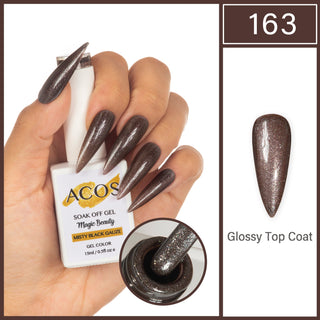 ACOS Magic Beauty Gel Polish Misty Black Gauze(163) - Lashmer