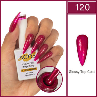 ACOS Magic Beauty Gel Polish Rose Red Purple(120) - Lashmer