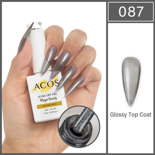 ACOS Magic Beauty Gel Polish SLIM DARK SILVER (087) - Lashmer