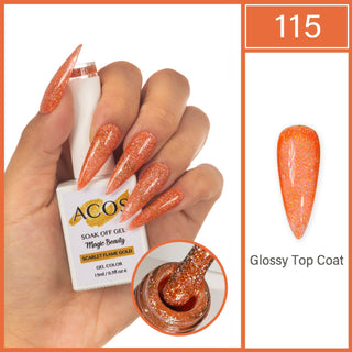 ACOS Magic Beauty Gel Polish Scarlet Flame Gold(115) - Lashmer