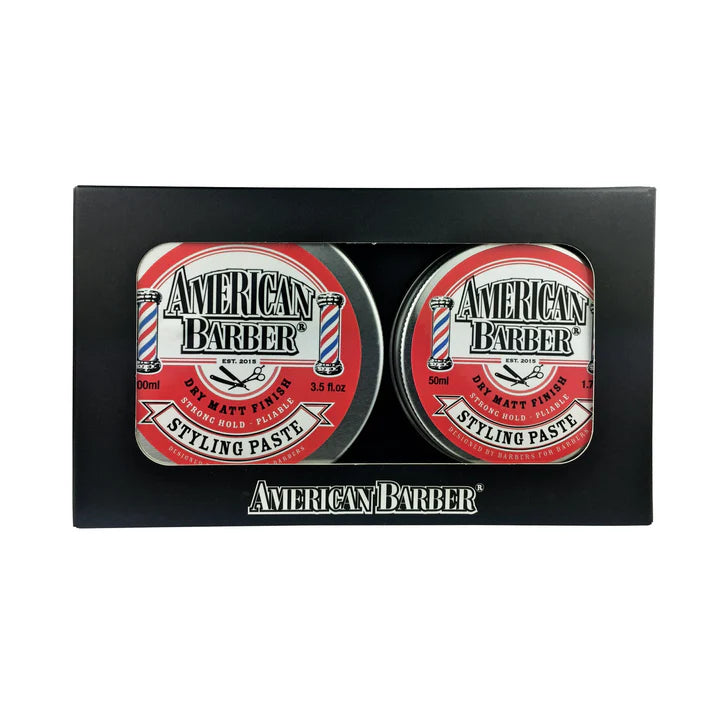 American Barber Styling Paste 50ml-100ml Duo- Pack