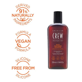 American Crew Fiber Duo - Fiber Clay 85g & Daily Cleansing Shampoo 250ml - MV hair and beauty