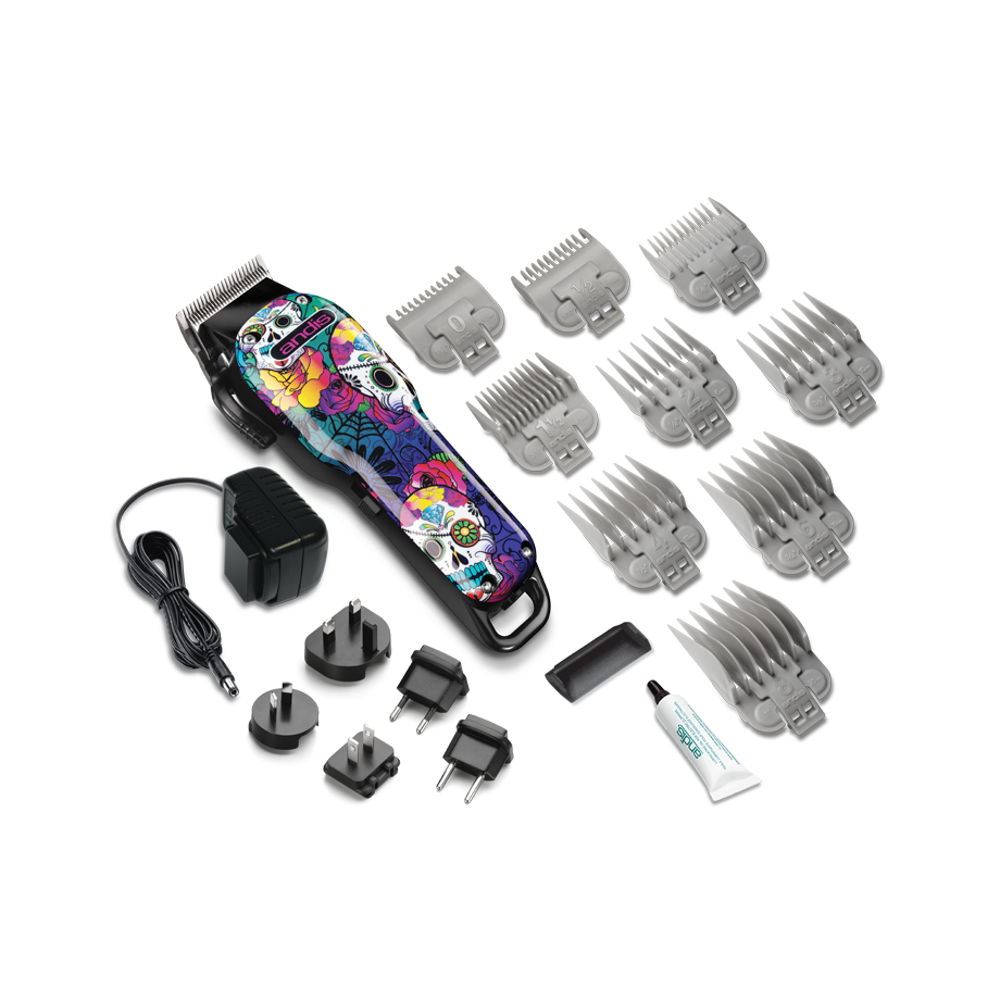 Andis Cordless US Pro Li Clipper Sugar Skull Design - MV hair and beauty