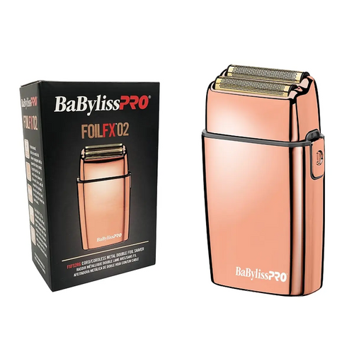 BaBylissPRO Foil FX02 Metal Double Foil Shaver - Rose Gold - MV hair and beauty