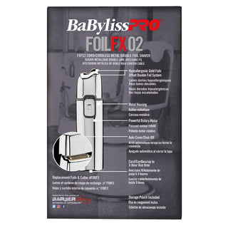 Babylisspro Foil Fx02 Double Foil Shaver - Silver - MV hair and beauty