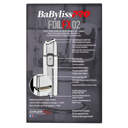 Babylisspro Foil Fx02 Double Foil Shaver - Silver - MV hair and beauty