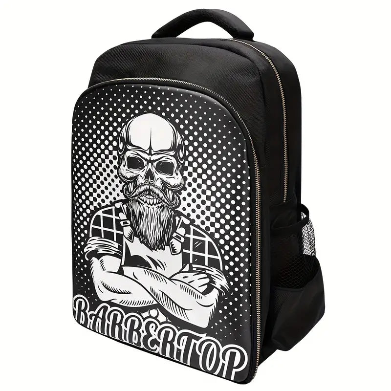 Barber Backpack Skull Black and White - MV hair and beauty