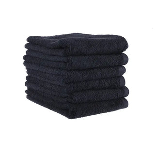 Barber Cotton Towel Black 10pk - MV hair and beauty