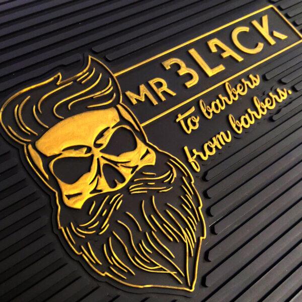 Barber Mr. Black Bearded Skull Tool Mat - MV hair and beauty