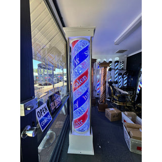 Barber Pole Blue and White Light Inside 220cmx45cm - MV hair and beauty