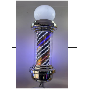 Barber Pole Light With safety cover and switch - MV hair and beauty