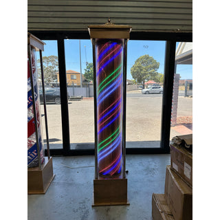 Barber Pole Red White Blue Green Light Inside 220 cm x 45 cm - MV hair and beauty
