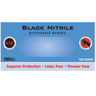 Black Nitrile Disposable Gloves 100pcs - MV hair and beauty