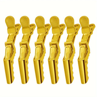 Crocodile Hair Clip Gold Pack of 6 - MV hair and beauty