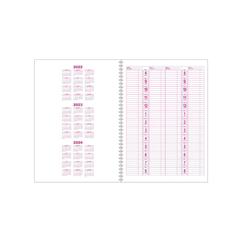 Dateline Professional Dateline Professional 4 Column Barber Appointment Book - MV hair and beauty