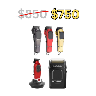 Gamma+ Boosted Grooming Trio Bundle – Clipper, Trimmer & Foil Shaver Set - MV hair and beauty