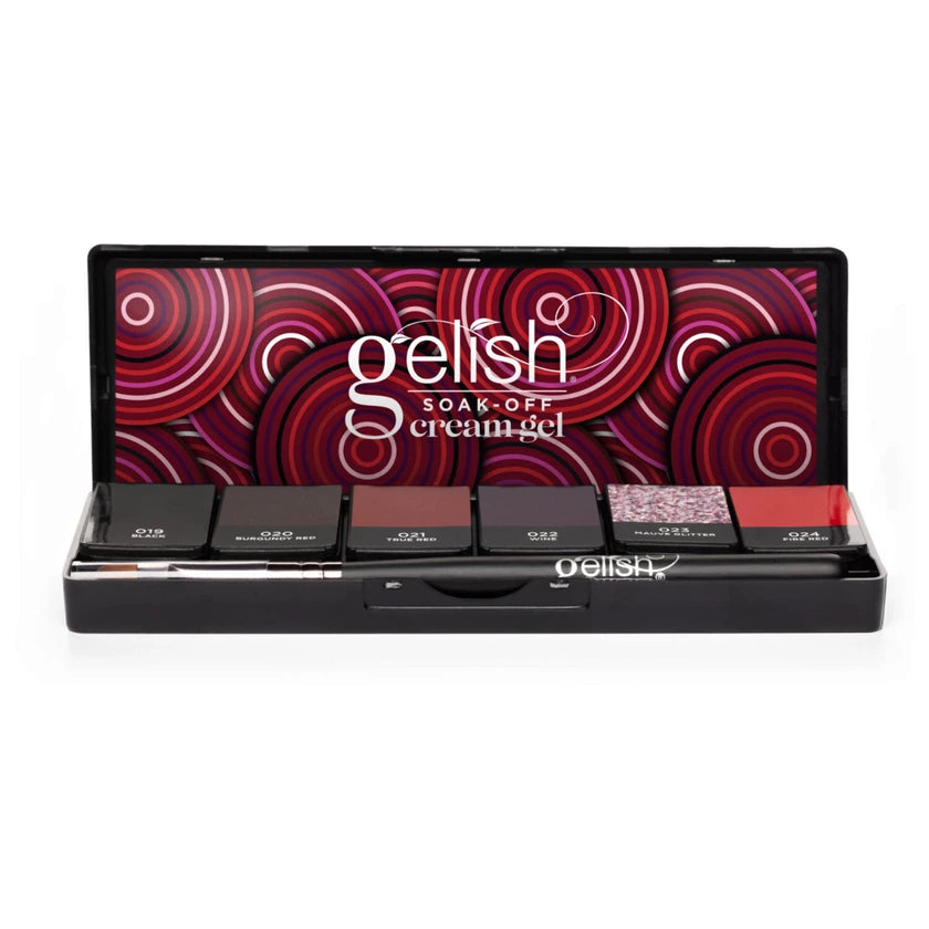 Gelish Cream Gel Solid Cream Gel Polish Palette Getting Reddy - MV hair and beauty