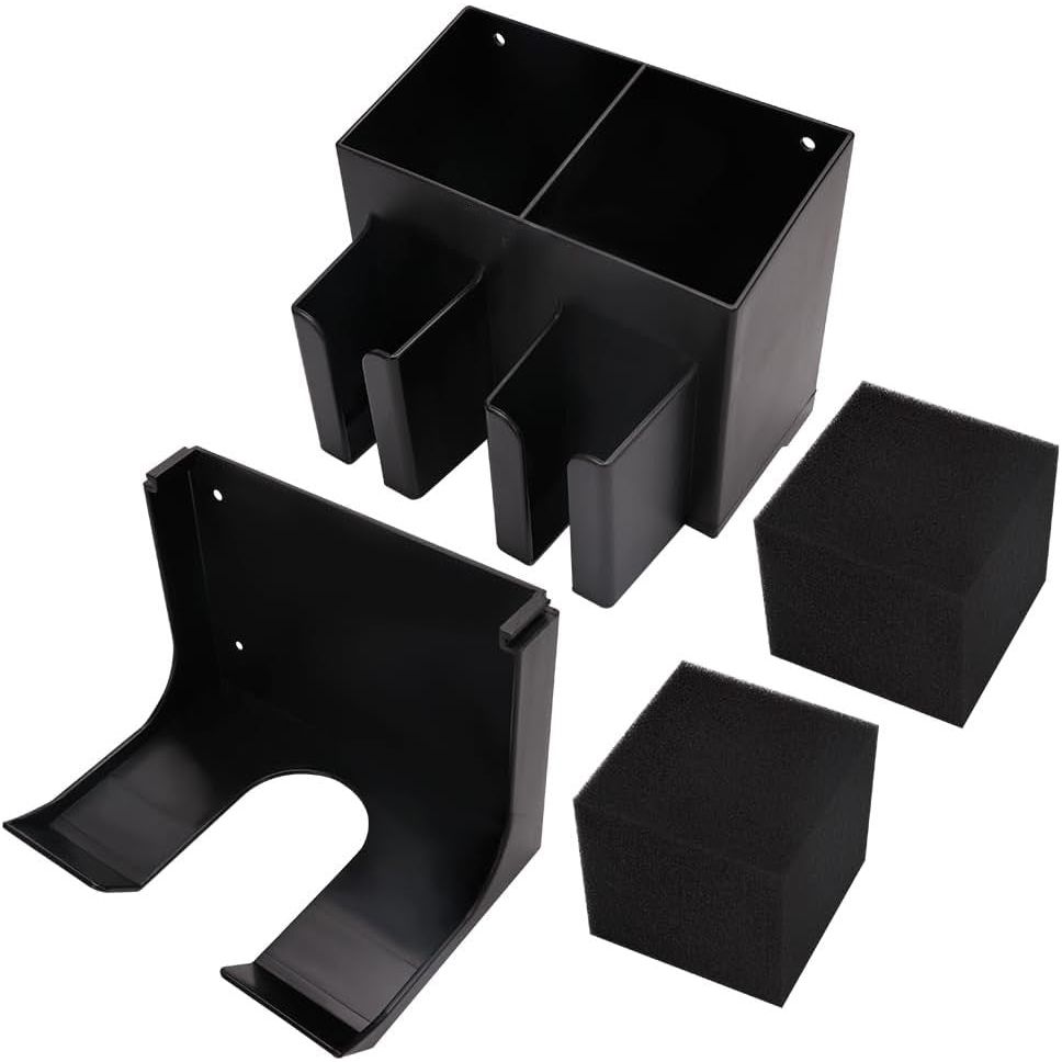 Hair Clipper, Scissors & Hair Dryer Holder (Black) - MV hair and beauty