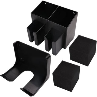 Hair Clipper, Scissors & Hair Dryer Holder (Black) - MV hair and beauty
