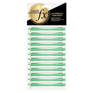 Hair FX Lightweight Perm Rods 12pk Green - MV hair and beauty