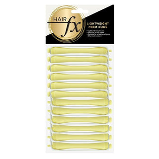 Hair FX Lightweight Perm Rods 12pk Yellow - MV hair and beauty