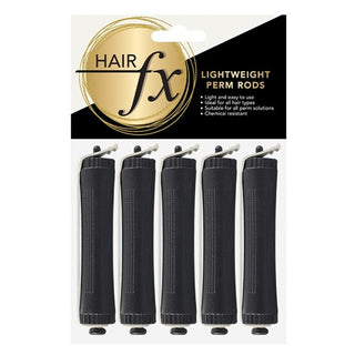 Hair FX Lightweight Perm Rods 5pk Black - MV hair and beauty