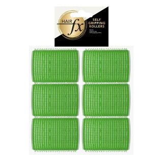 Hair FX Magic Grip Velcro Rollers 6pc 48mm Green - MV hair and beauty