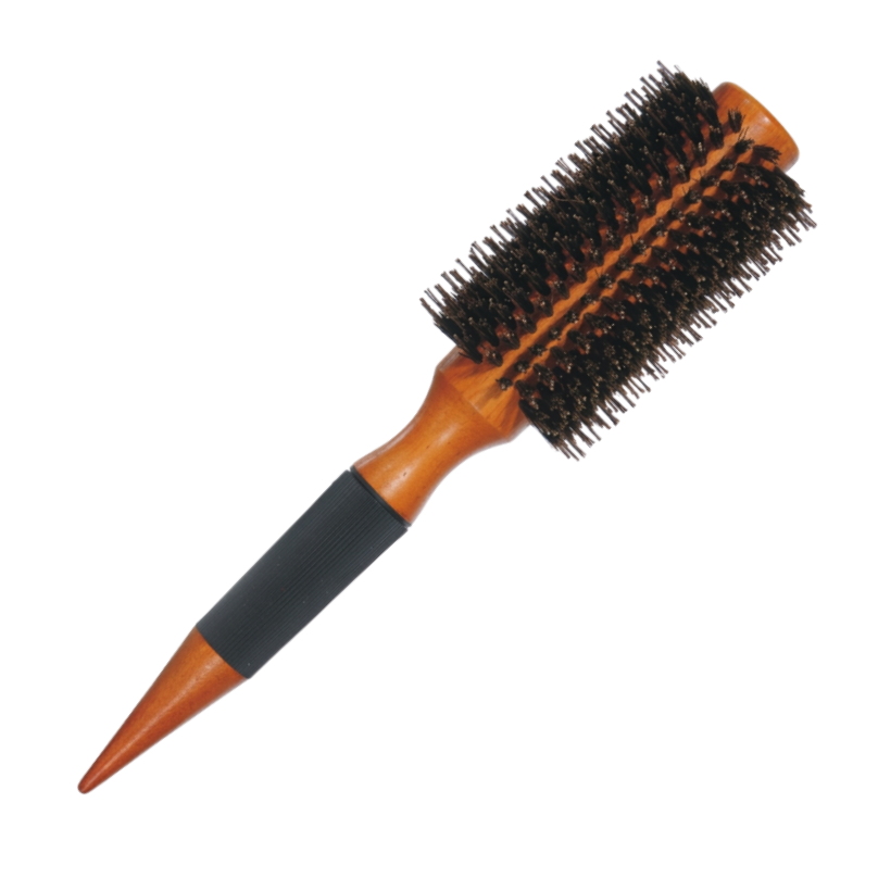 Premium Dark Oak Round Hair Brush Bristle
