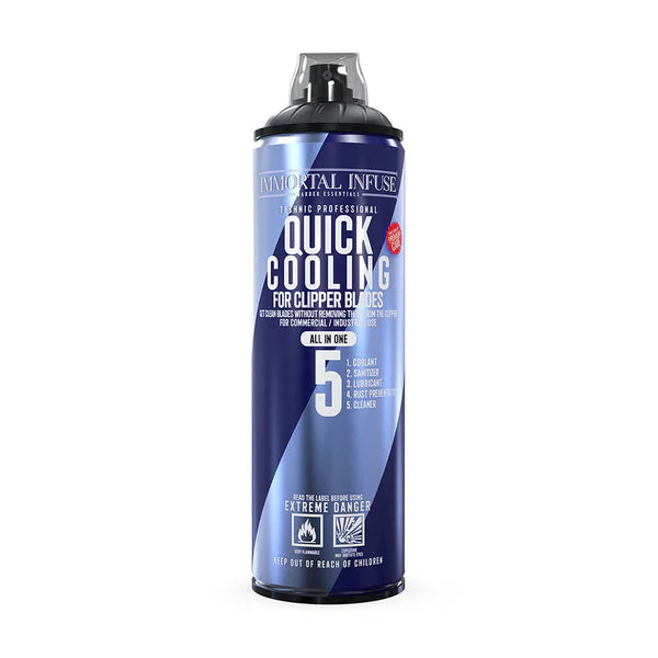 Immortal Infuse Quick Cooling 5 in 1 for Clipper and Trimmer Blades 500ml - MV hair and beauty
