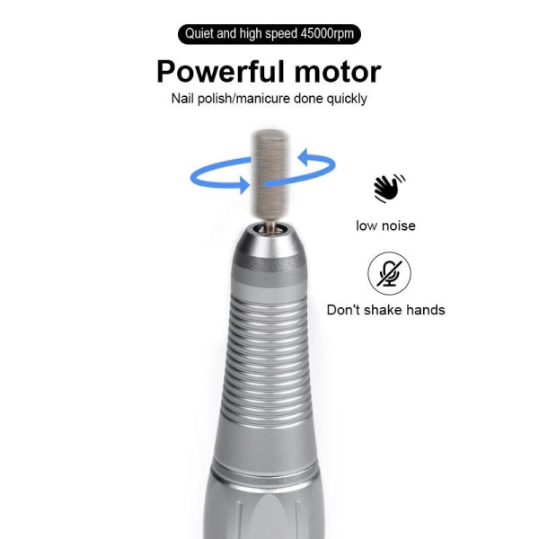 L'UGX Brushless Nail Drill LG616 - 45000RPM, Professional Electric Nail File with Foot Pedal & 7 Drill Bits - MV hair and beauty