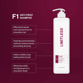 Limitless F1 Anti-Frizz Shampoo 1L - MV hair and beauty