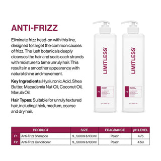 Limitless F1 Anti-Frizz Shampoo 1L - MV hair and beauty