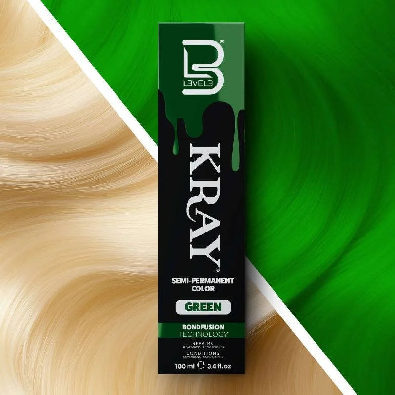 Level3 Green Semi-Permanent Colour 100ml - MV hair and beauty