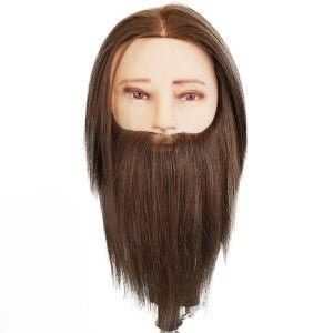 Hair Training Head with Beard for Salon & Cosmetology Practice - MV hair and beauty