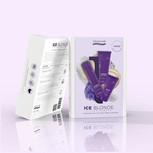 Natural Look Ice Blonde Silver Screen Anti-Yellow Hair Care Pack - MV hair and beauty