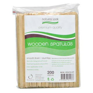 Natural Look Wooden Spatulas (Mini) 6.5mm - MV hair and beauty