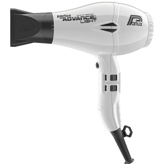 Parlux Advance Light Ceramic and Ionic Hair Dryer - White - MV hair and beauty