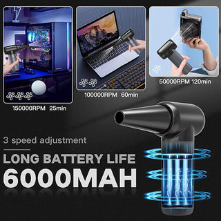 Portable Jet Blower Black - MV hair and beauty